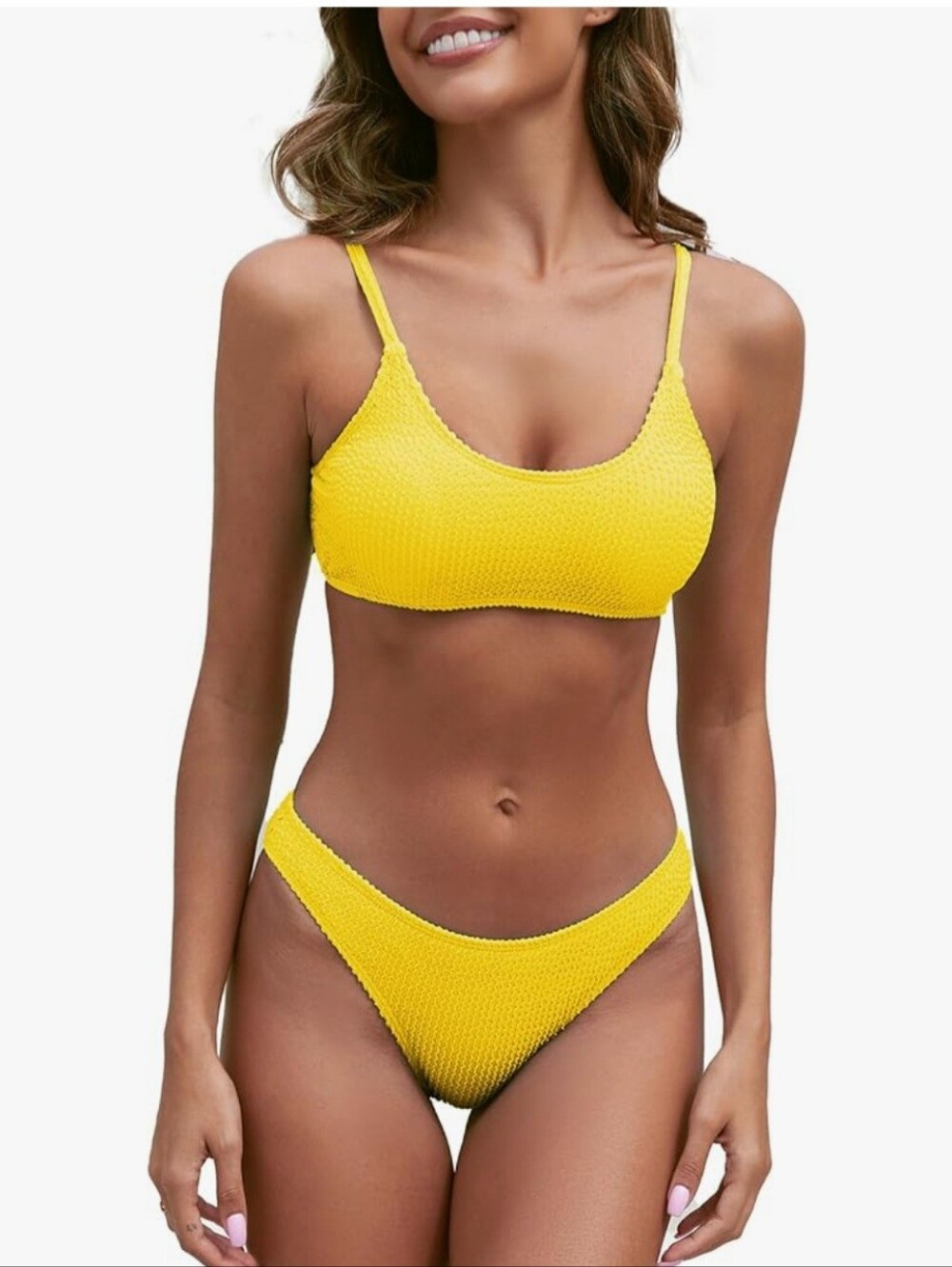 Yellow Ribbed Bikini